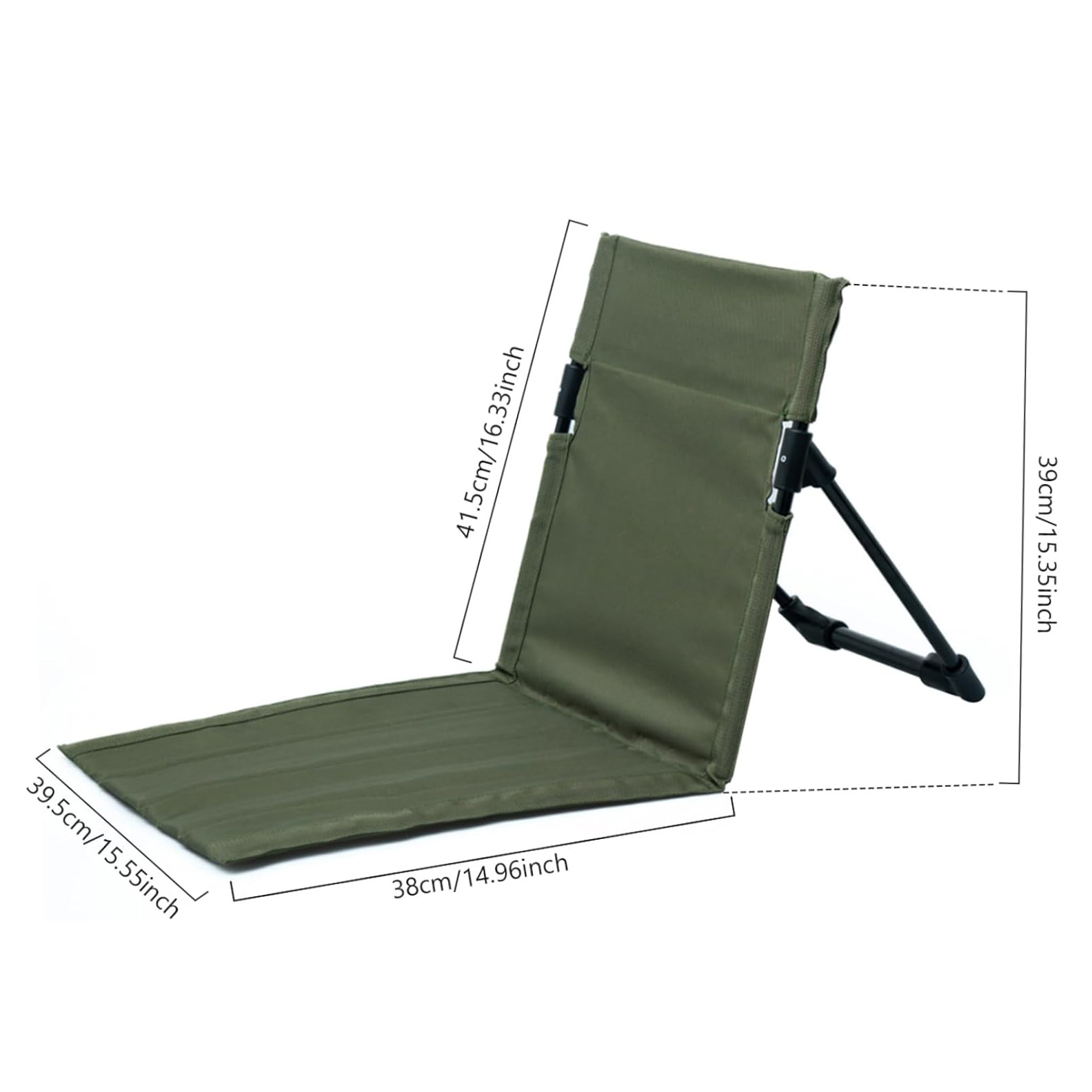 Lounging on the Beach, Garden Using Ideal Portable Lazy Floor Chair with Back Support, Portable Design with Tube